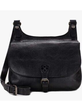 Patricia Nash London Saddle Bag crafted from 100% full-grain leather crossbody